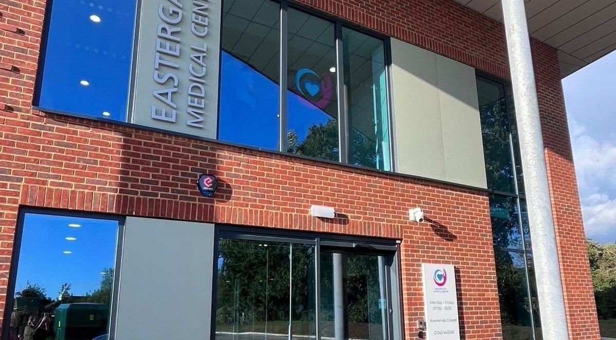 Exterior of Eastergate Medical Aesthetics in Eastergate, England, showcasing modern design and welcoming entrance.