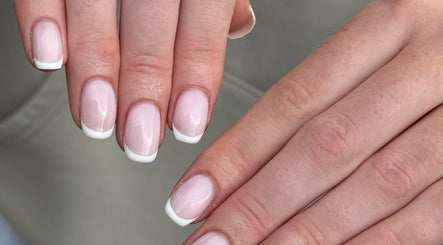 Elegant French manicure at Kadi Hartley Beauty, Penistone, England, GB. Featuring classic white tips.
