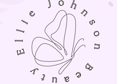Ellie Johnson Beauty logo featuring a delicate butterfly design in Padiham, England, GB.
