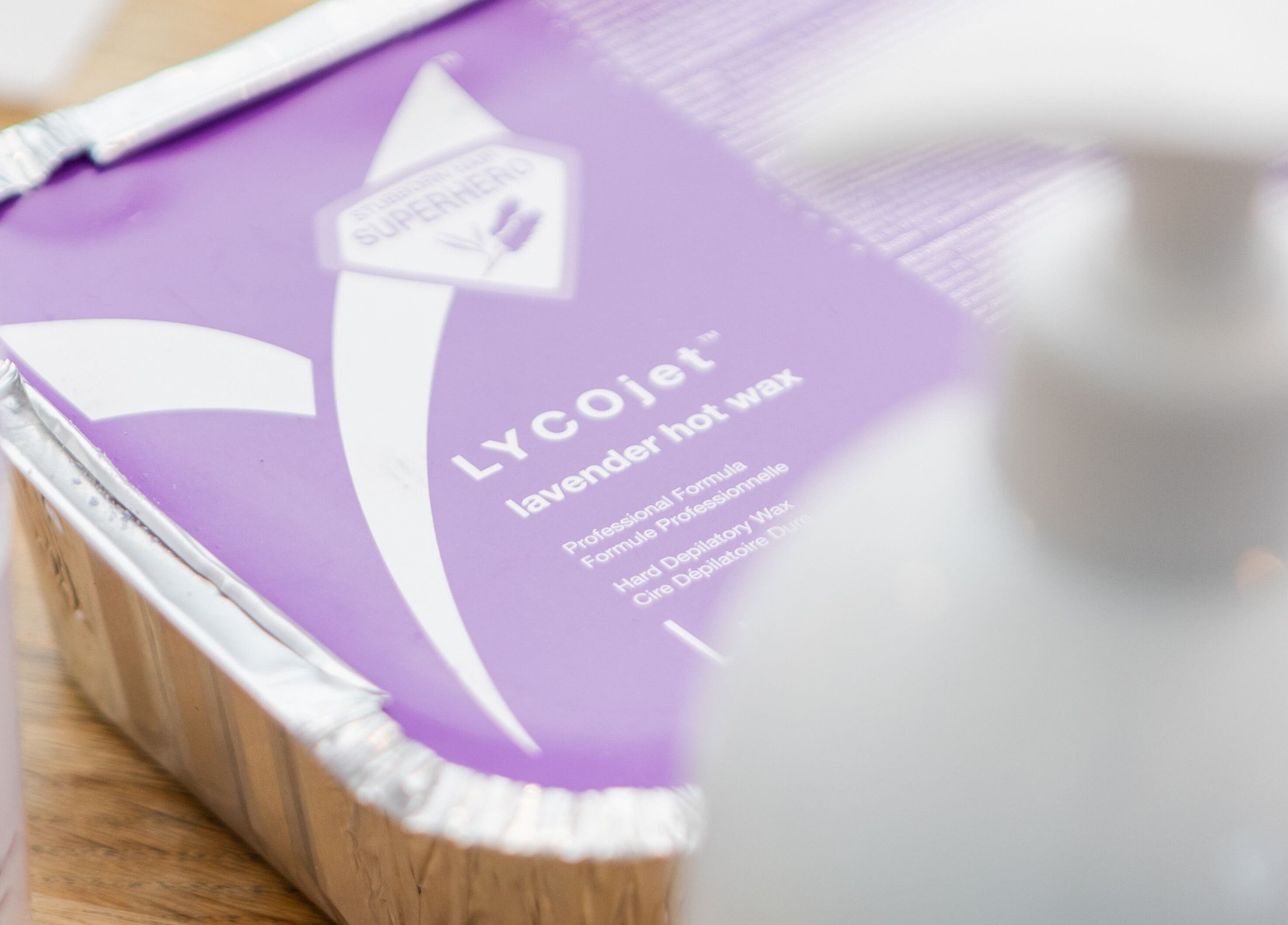 Lavender hot wax at Brigita Vather, London, England, GB. Perfect for a relaxing beauty treatment.