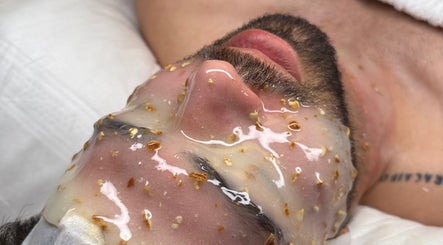 Luxurious facial mask at Piko’s Skin Care, Sarasota, Florida, US, enhancing skin glow and rejuvenation.