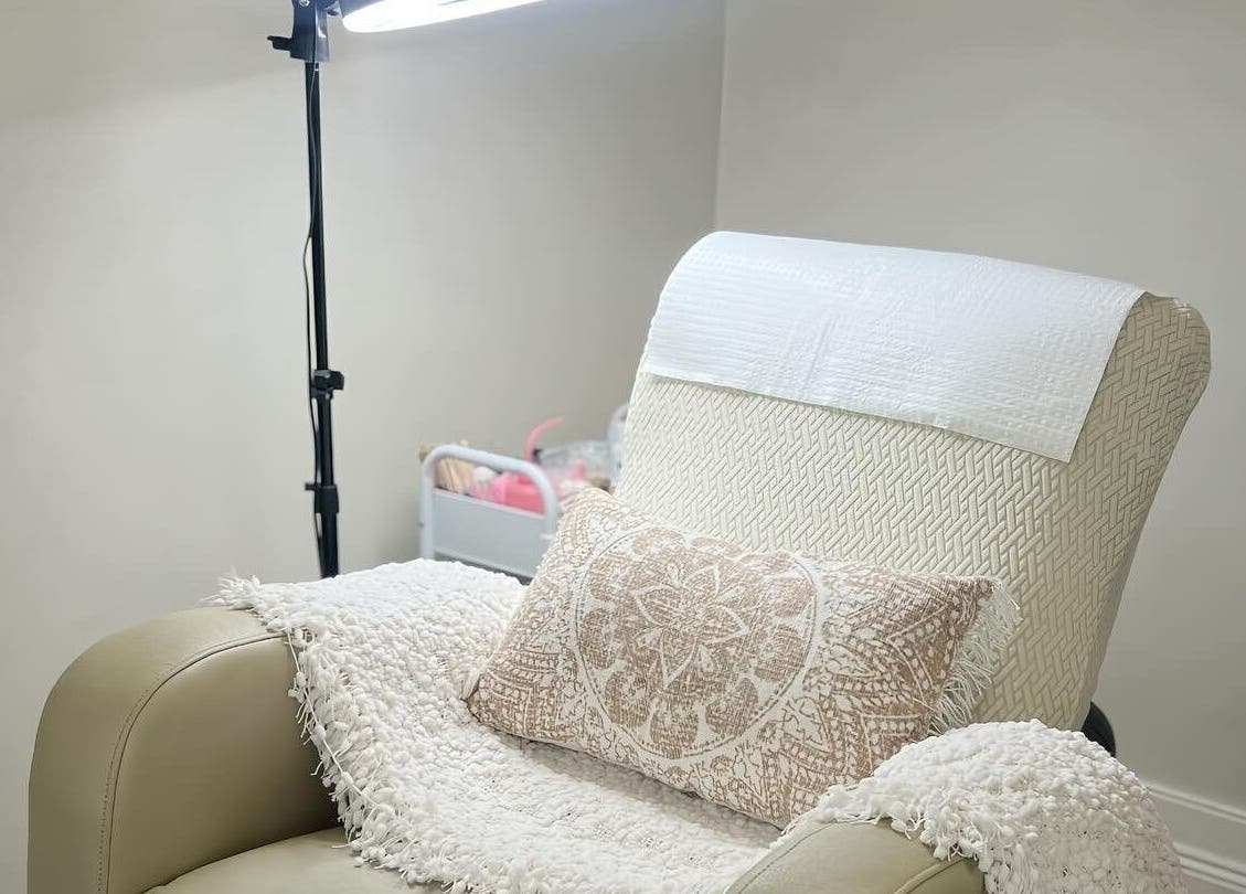 Comfortable treatment chair at Eye Beautify Bondi, Bondi Junction, New South Wales, AU.