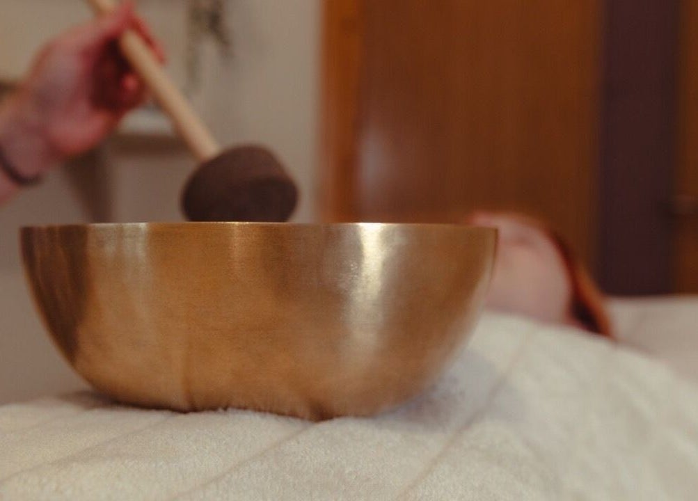 Relaxing sound bowl therapy at Hummingbird Haven, Bray, County Wicklow, IE.