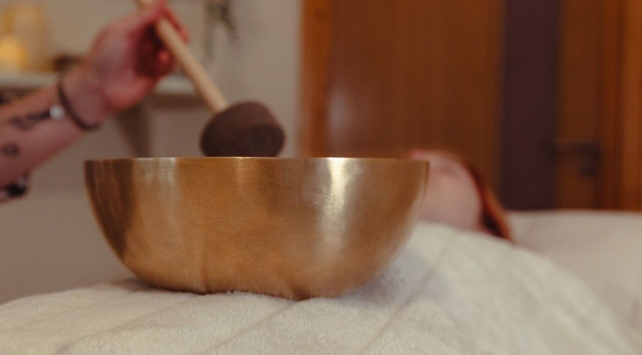 Relaxing sound bowl therapy at Hummingbird Haven, Bray, County Wicklow, IE.