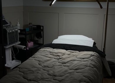 Relaxing treatment room at The Beauty Loft, Kirkby In Ashfield, England. Perfect for wellness and comfort.