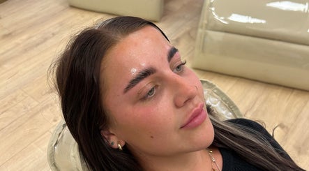 Client with expertly shaped brows at Waglash Brows, Solihull, England, GB, showcasing beauty enhancement.