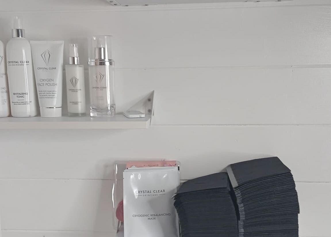 Skincare products displayed at Shine By S in Peterborough, England, GB, featuring premium brands.