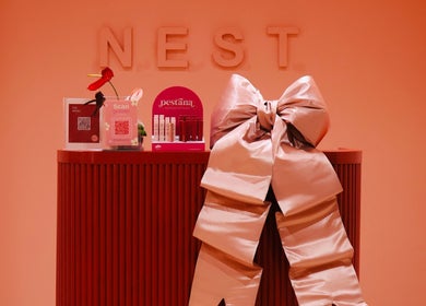 Nest Retreat reception with elegant decor and products, Putrajaya, Selangor, MY.