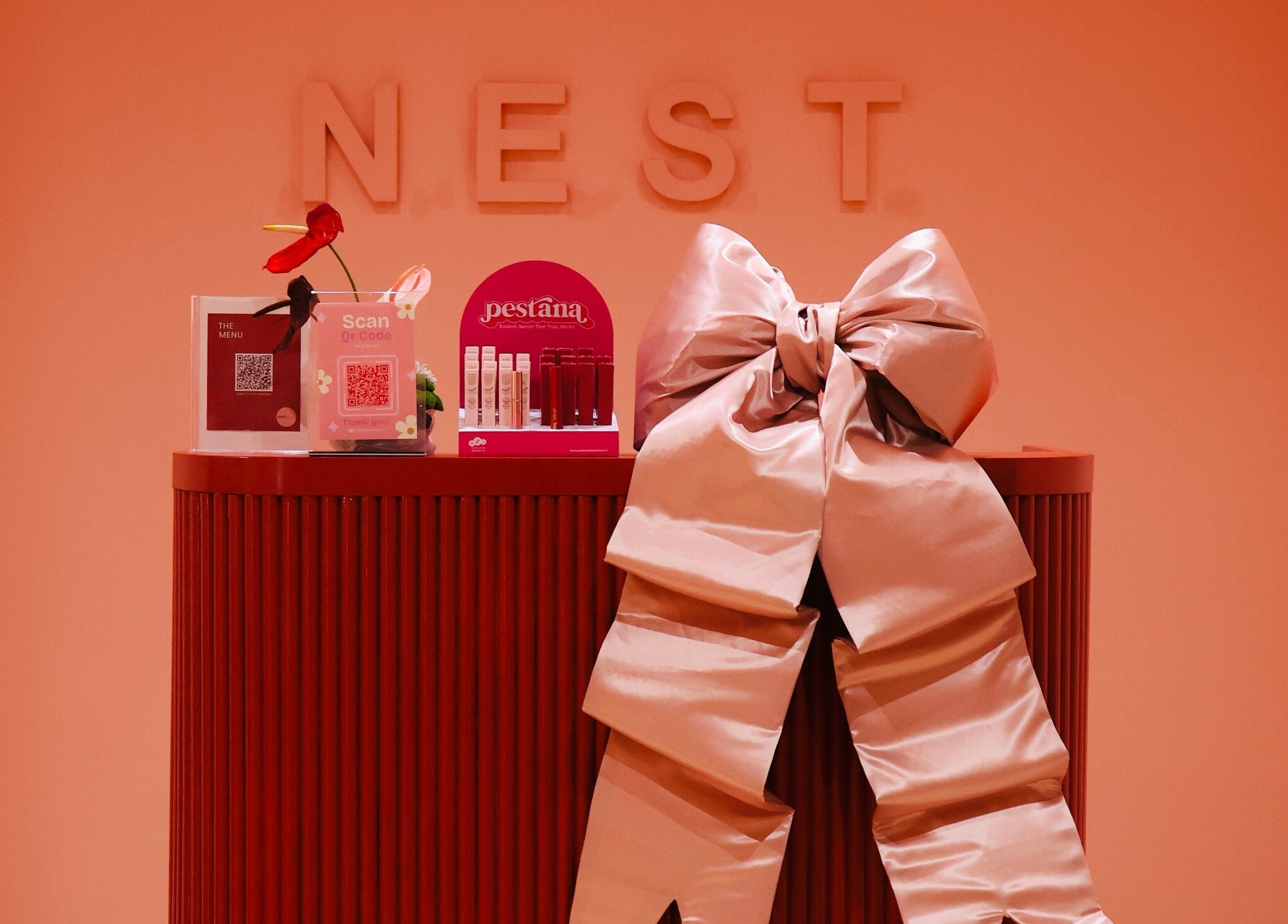 Nest Retreat reception with elegant decor and products, Putrajaya, Selangor, MY.