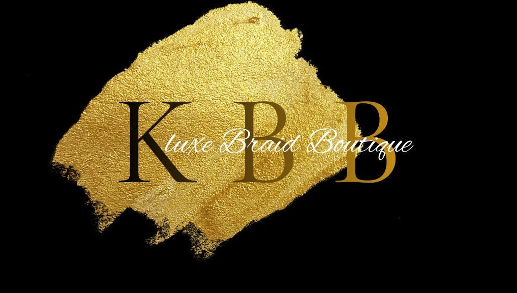 K’Luxe Braid Boutique logo with gold texture, located in Portmore, St. Catherine, JM.