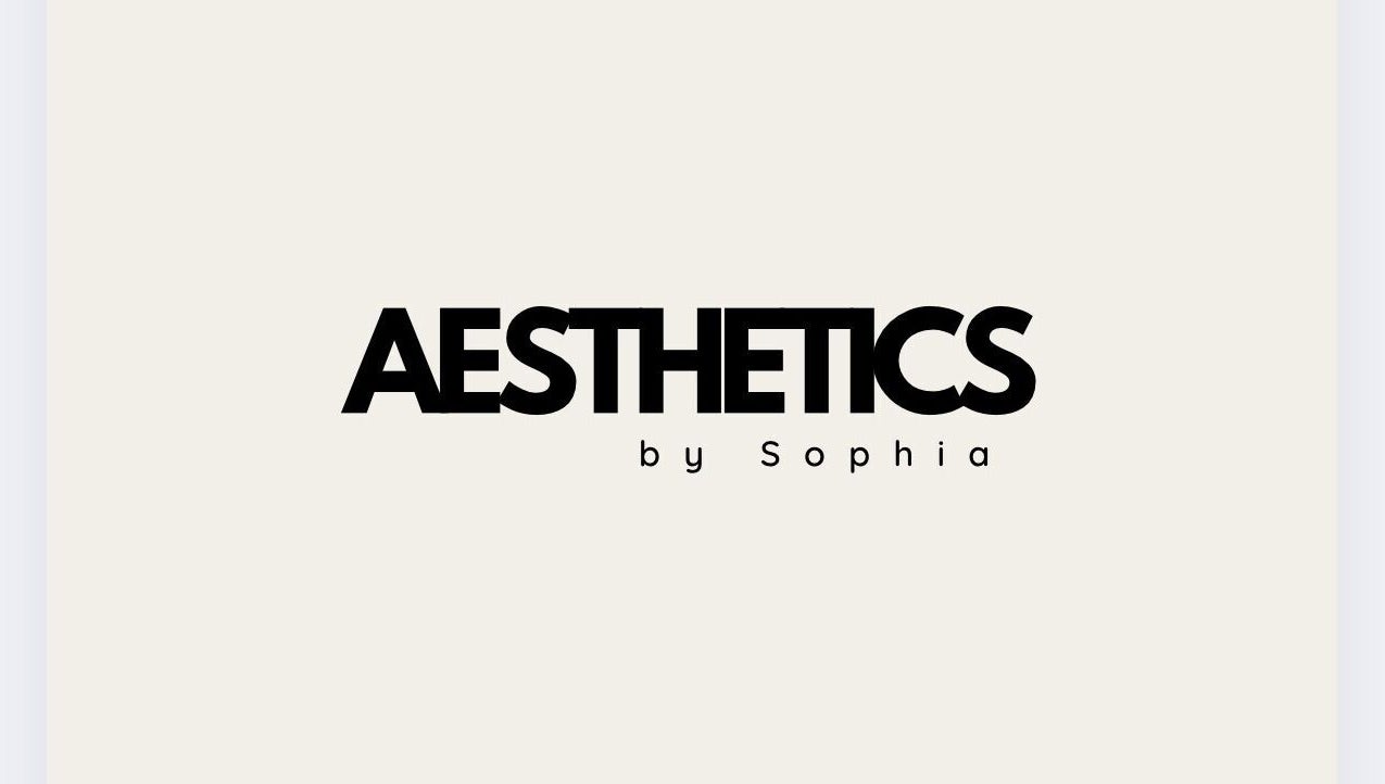 Aestheticsbysophia logo in elegant black text, Liverpool, England, GB.