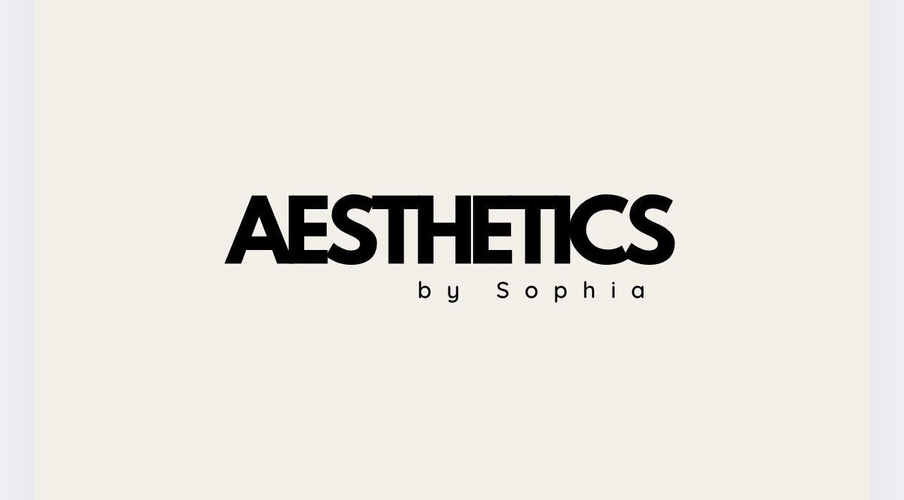 Aestheticsbysophia logo in elegant black text, Liverpool, England, GB.