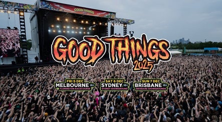 Crowd at Good Things Melbourne 2025 festival in Victoria, AU near Dr Pickles Tattoo Lane.