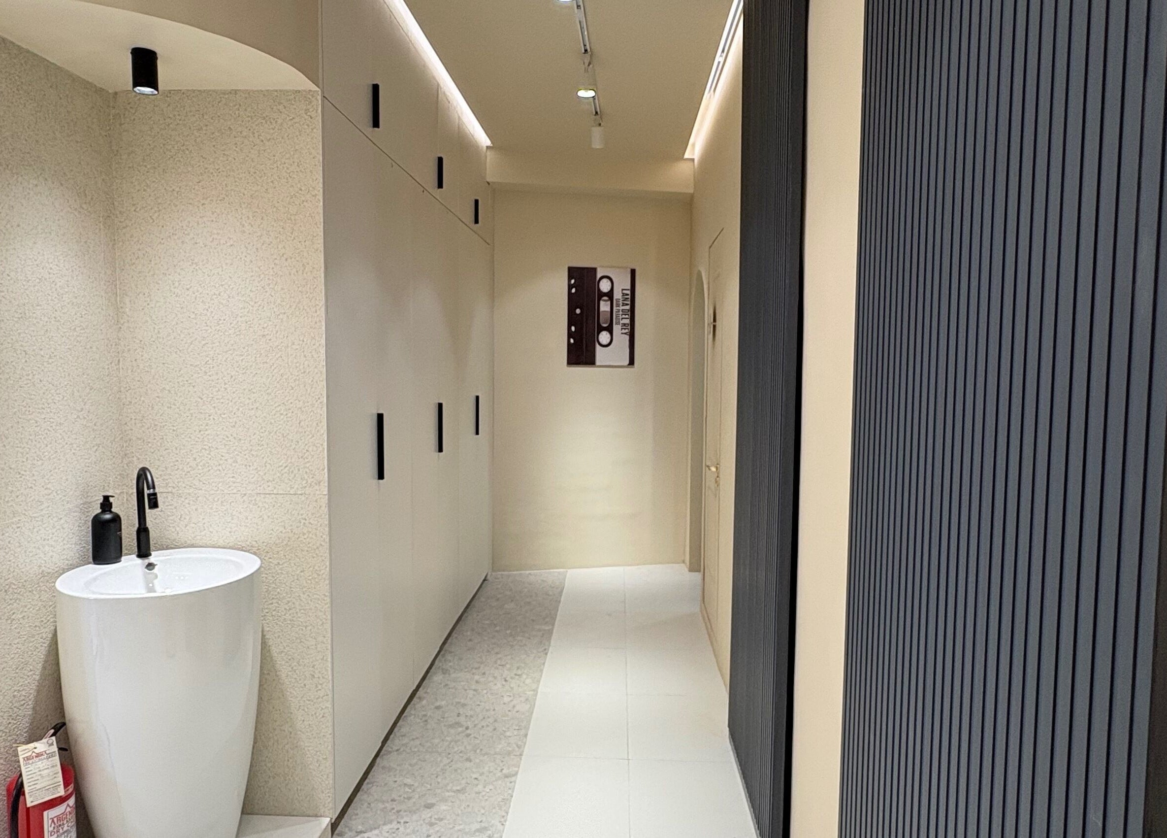 Stylish modern hallway at Mood Nails and Lashes, Tuguegarao City, Cagayan Valley, PH, featuring sleek design.