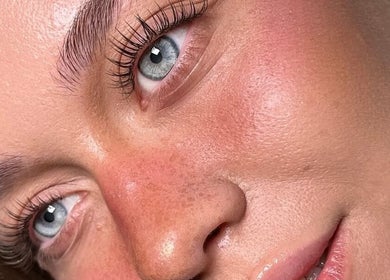 Close-up of vibrant lashes at Lash Design - River North, Chicago, Illinois, US.