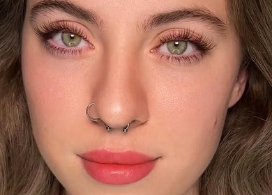 Close-up of well-defined eyes and lashes at Lash Design -River North, Chicago, Illinois, US.