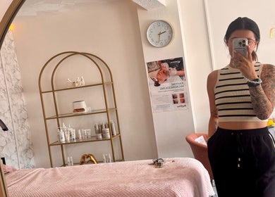 The Glow Room by Danielle in Pontypridd, Wales, GB, showcasing elegant decor with mirrors and shelves.