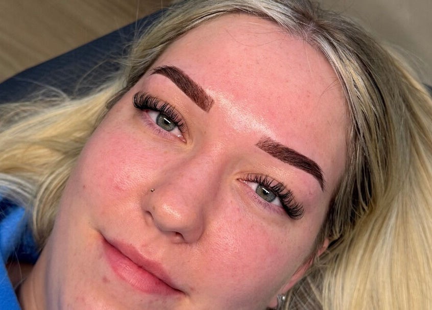 Woman showcasing flawless eyebrows at Studio Bloom Beauty in Cattai, New South Wales, AU.