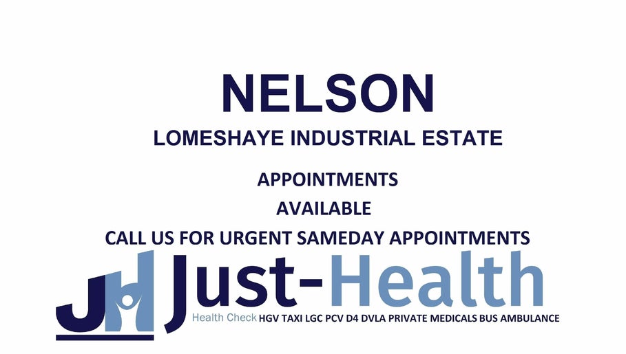 Just Health Nelson Lancashire Driver D4 Taxi Medical BB9 5SP image 1