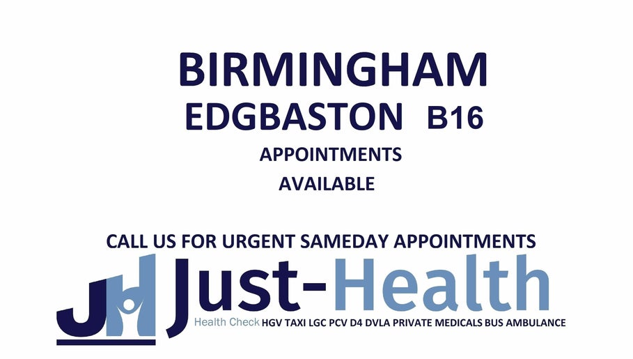 Εικόνα Just Health Birmingham Edgbaston Driver Medicals B16 0QJ 1