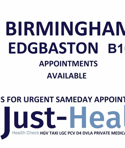 Just Health Birmingham Edgbaston Driver Medicals B16 0QJ 2paveikslėlis