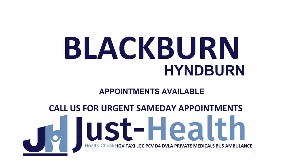 Just Health Blackburn Hyndburn Driver Medical Clinic BB5 5JP 1paveikslėlis