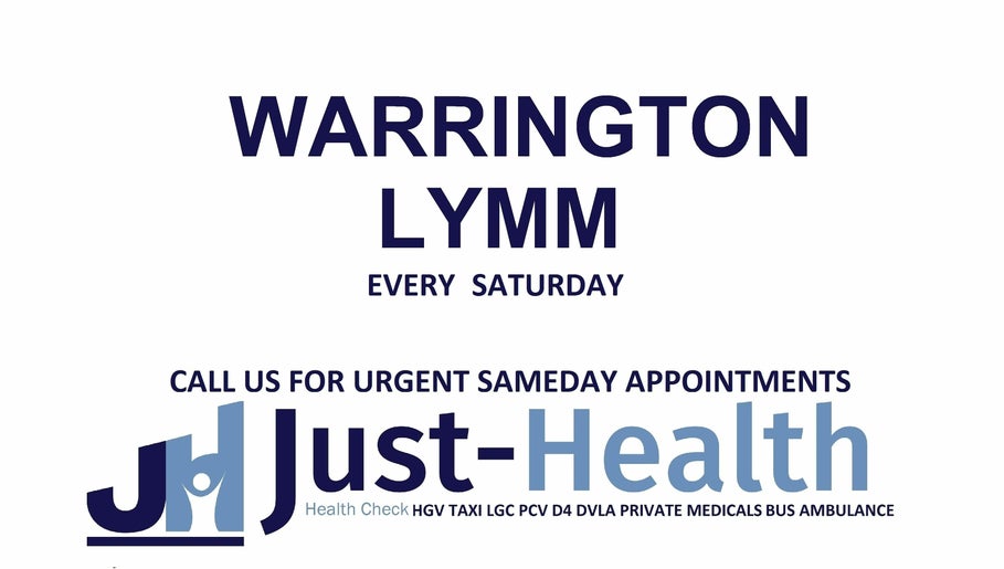 Just Health Warrington Lymm Driver Medical Clinic WA13 0TD image 1