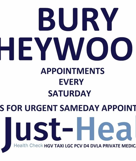 Just Health Bury Pilsworth Driver Medical Clinic BL9 8RE imaginea 2