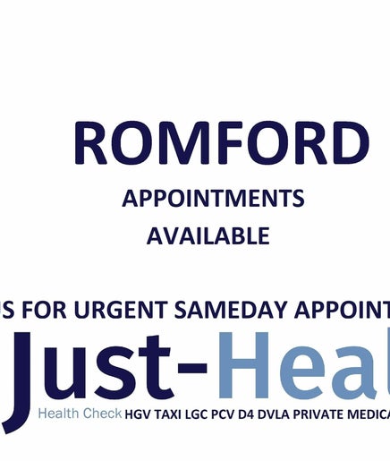 Just Health London Romford Driver Medicals RM1 3NG afbeelding 2
