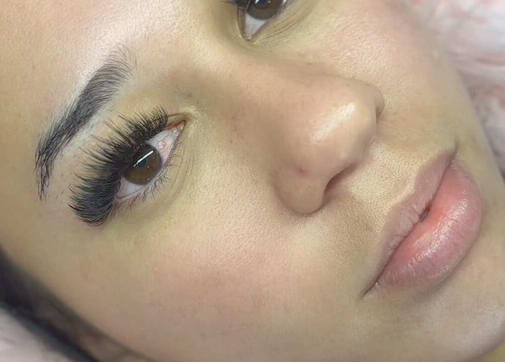 Close-up of extended lashes at Lash Plug NZ, Auckland, Auckland, NZ.