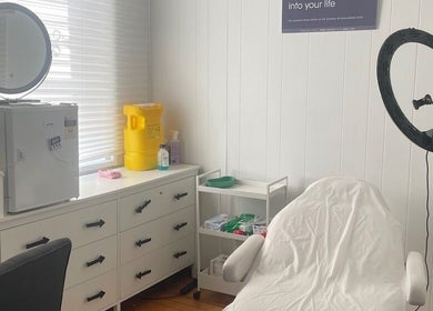 Cozy treatment room at Fine Cosmetic Clinic, Auburn, New South Wales, AU with professional equipment.