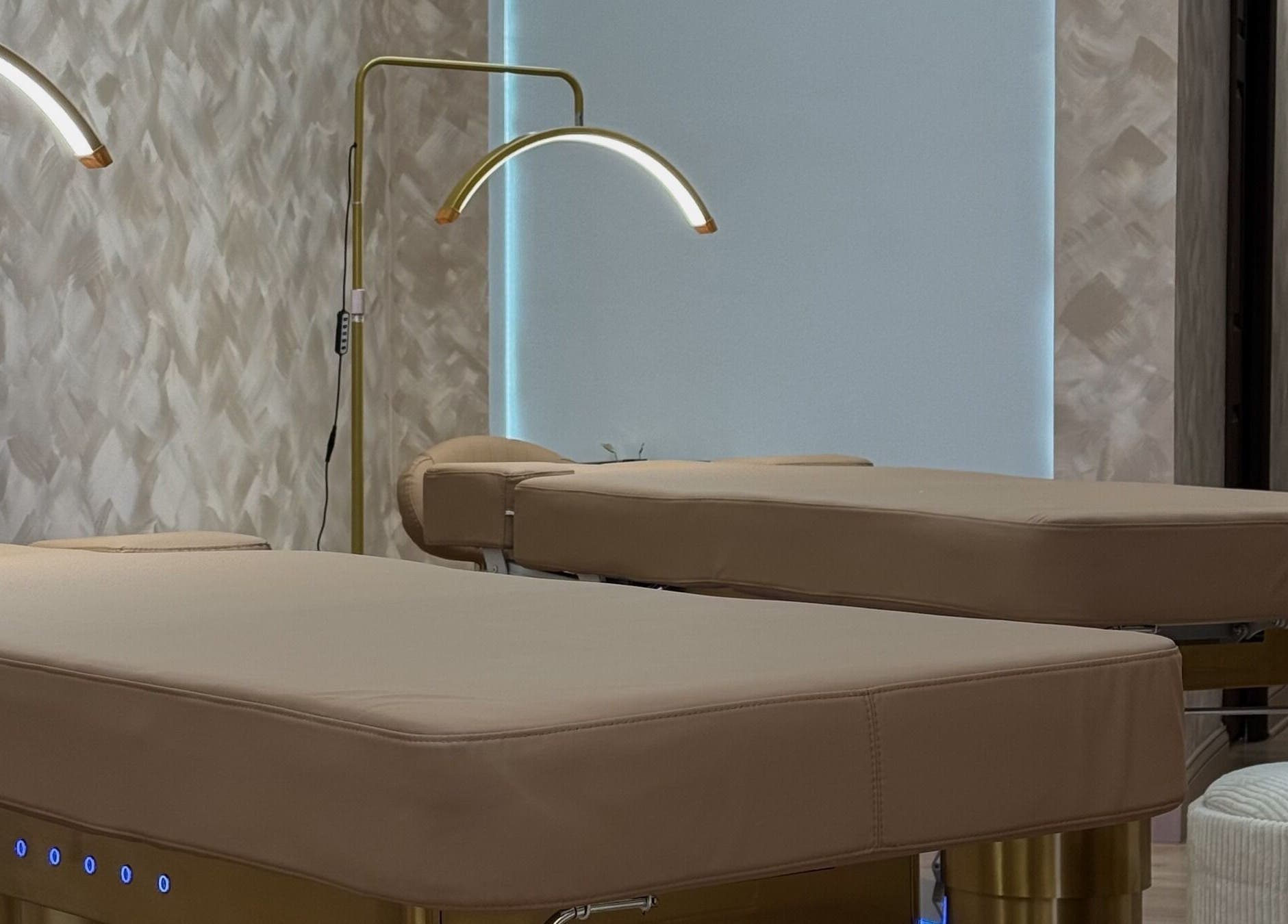 Luxurious spa beds at Garden and Bee in Eatontown, New Jersey for ultimate relaxation and wellness.