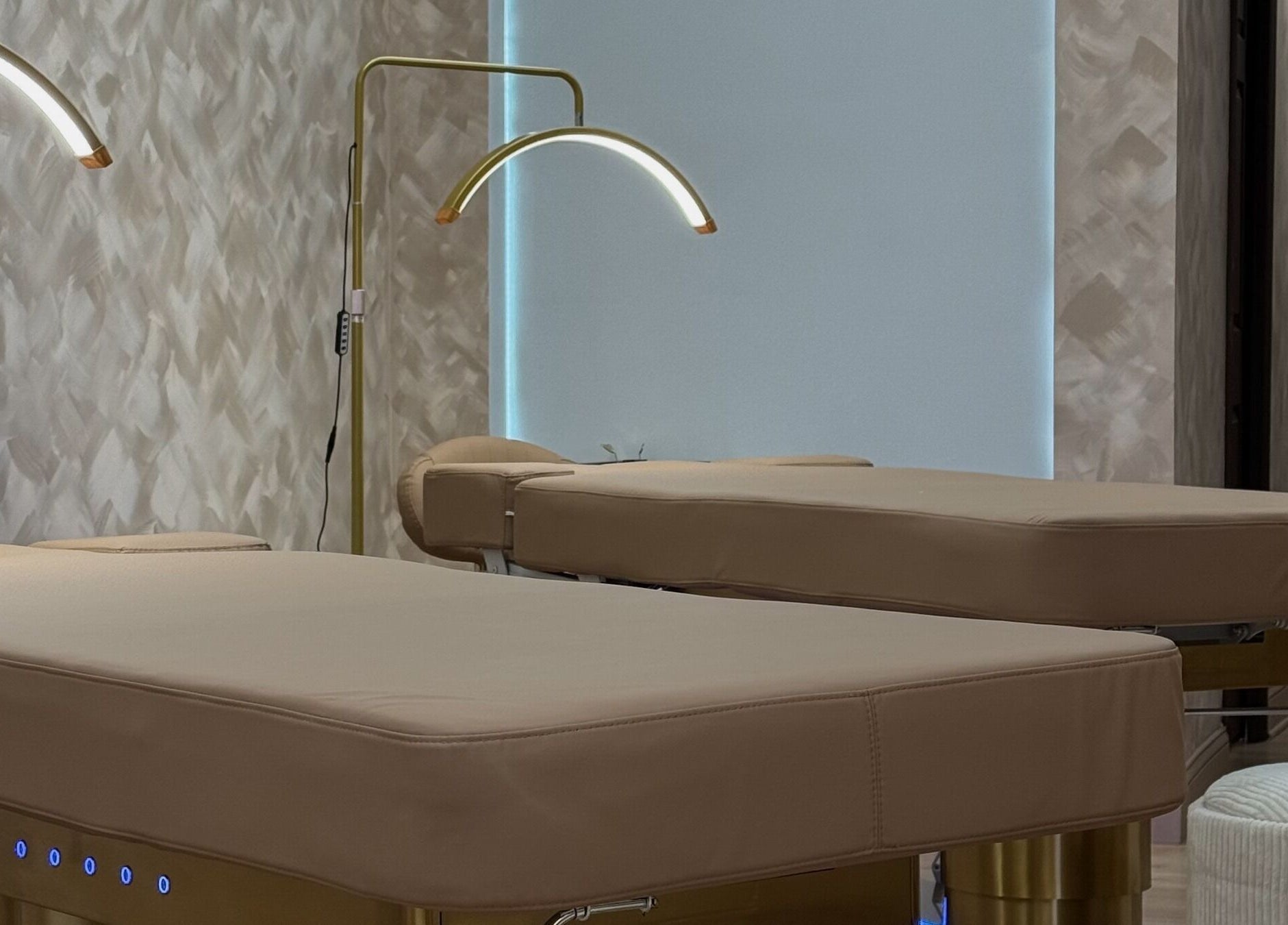 Luxurious spa beds at Garden and Bee in Eatontown, New Jersey for ultimate relaxation and wellness.