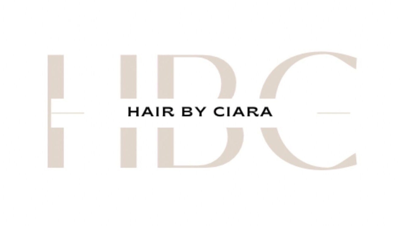 Logo design of Hair by Ciara in Chichester, England, GB showcasing bold lettering and minimalistic style.