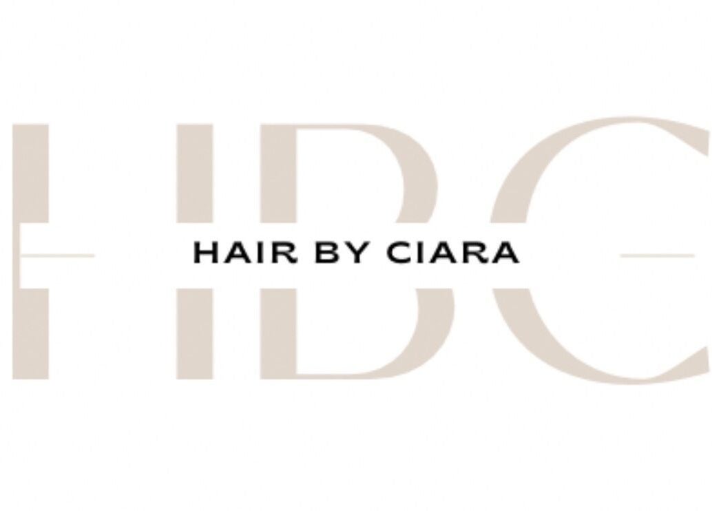 Logo design of Hair by Ciara in Chichester, England, GB showcasing bold lettering and minimalistic style.