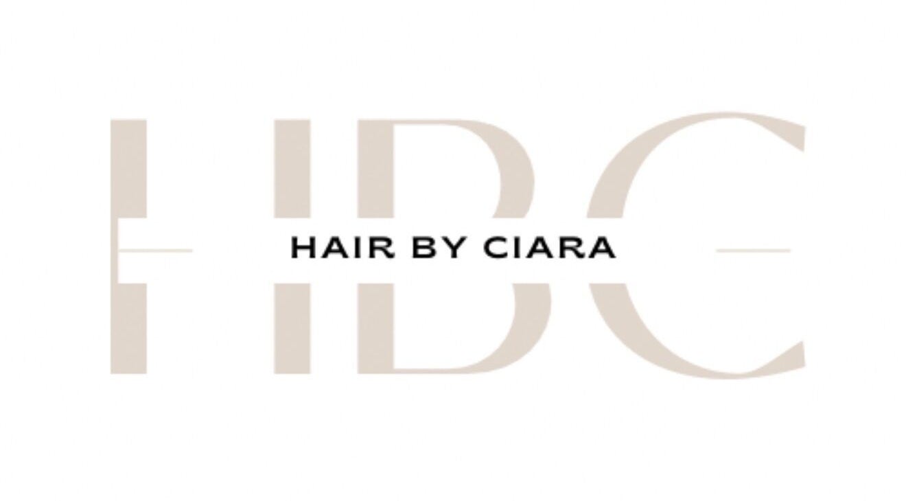 Logo design of Hair by Ciara in Chichester, England, GB showcasing bold lettering and minimalistic style.