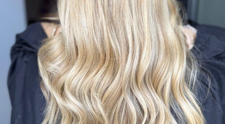 Blonde hair with soft waves styled at Hair by Ciara, Chichester, England, GB.
