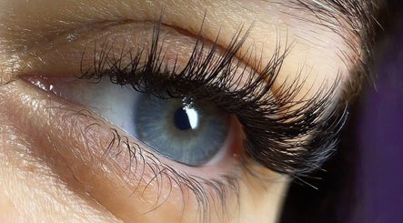 Close-up of eye with long lashes at Sisters Beauty Home Service, Riyadh, Riyadh Province, SA.