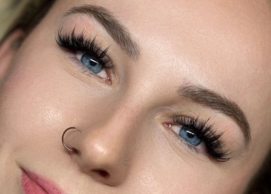 Enhanced eyelashes at BBS Beauty Gramm in Royal Leamington Spa, England, GB.