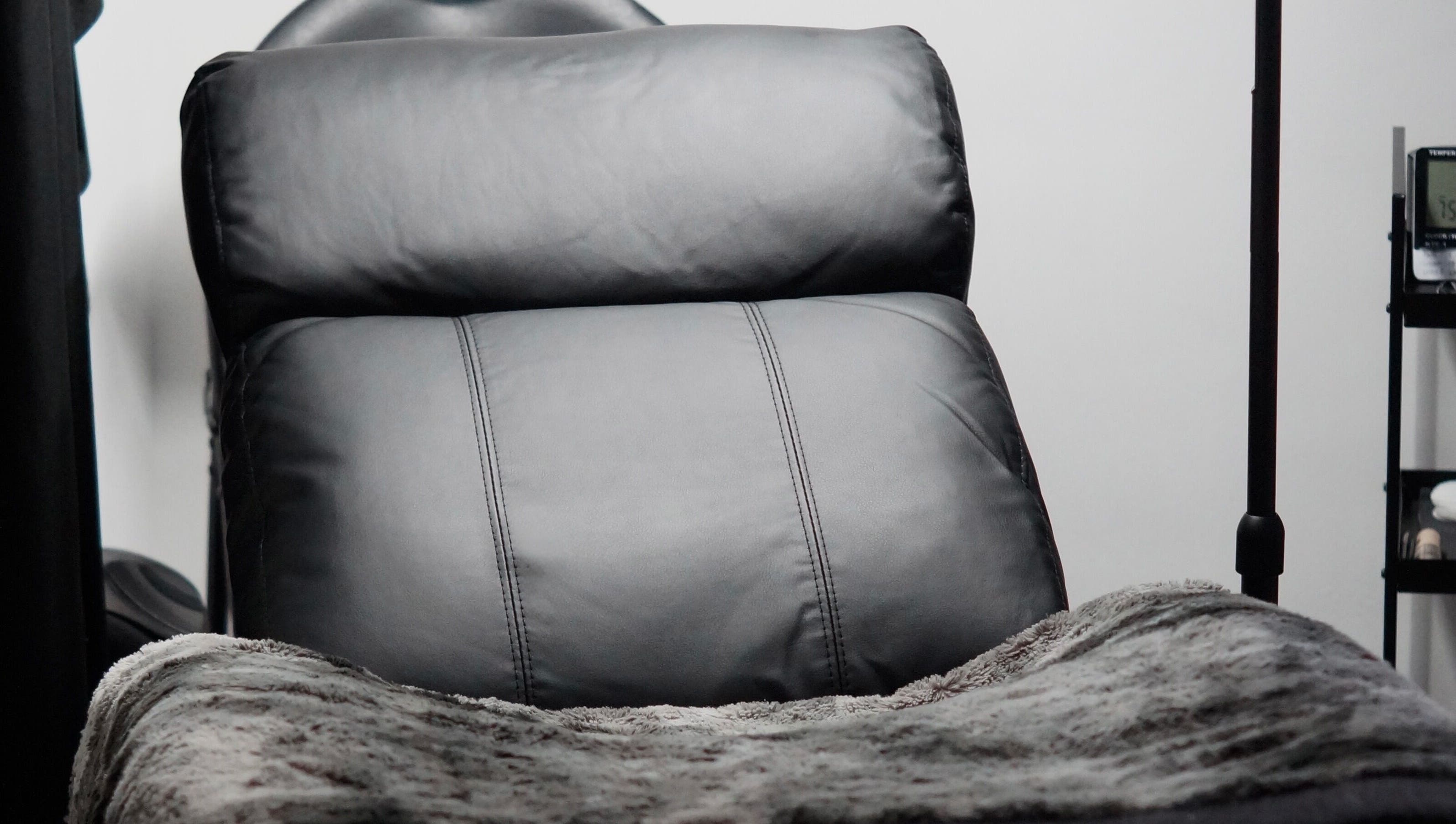 Comfortable leather treatment chair at BBS Beauty Gramm, Royal Leamington Spa, England, GB, enhancing wellness experience.