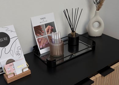 Chic Allurè Beauty promo corner with products in New Tupton, England, GB.