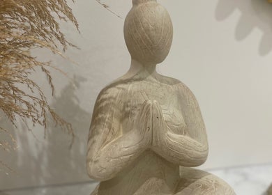 Meditative sculpture at Flow Therapy in Seafield, Scotland, GB. Ideal for tranquility and relaxation.