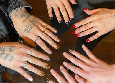 Stylish nail designs at Lizeth Nailed It, Berlin, Berlin, DE showcasing diverse manicure art.