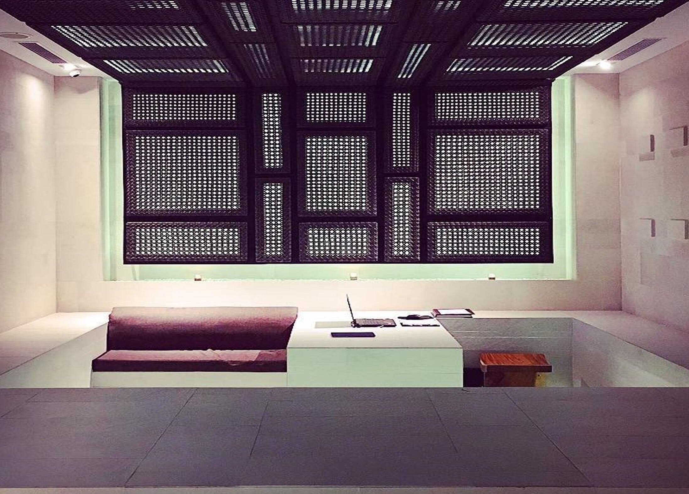 Minimalist spa room at eqUALIZE Spa, Kuta Utara, Bali, ID with modern decor and calming ambiance.