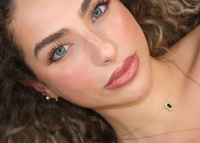 Close-up of makeup artistry at Mysa Studio, Orpington, England, GB. Flawless skin with sculpted features.