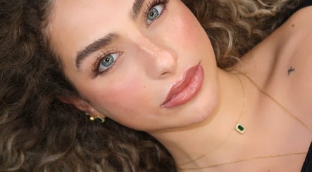 Close-up of makeup artistry at Mysa Studio, Orpington, England, GB. Flawless skin with sculpted features.