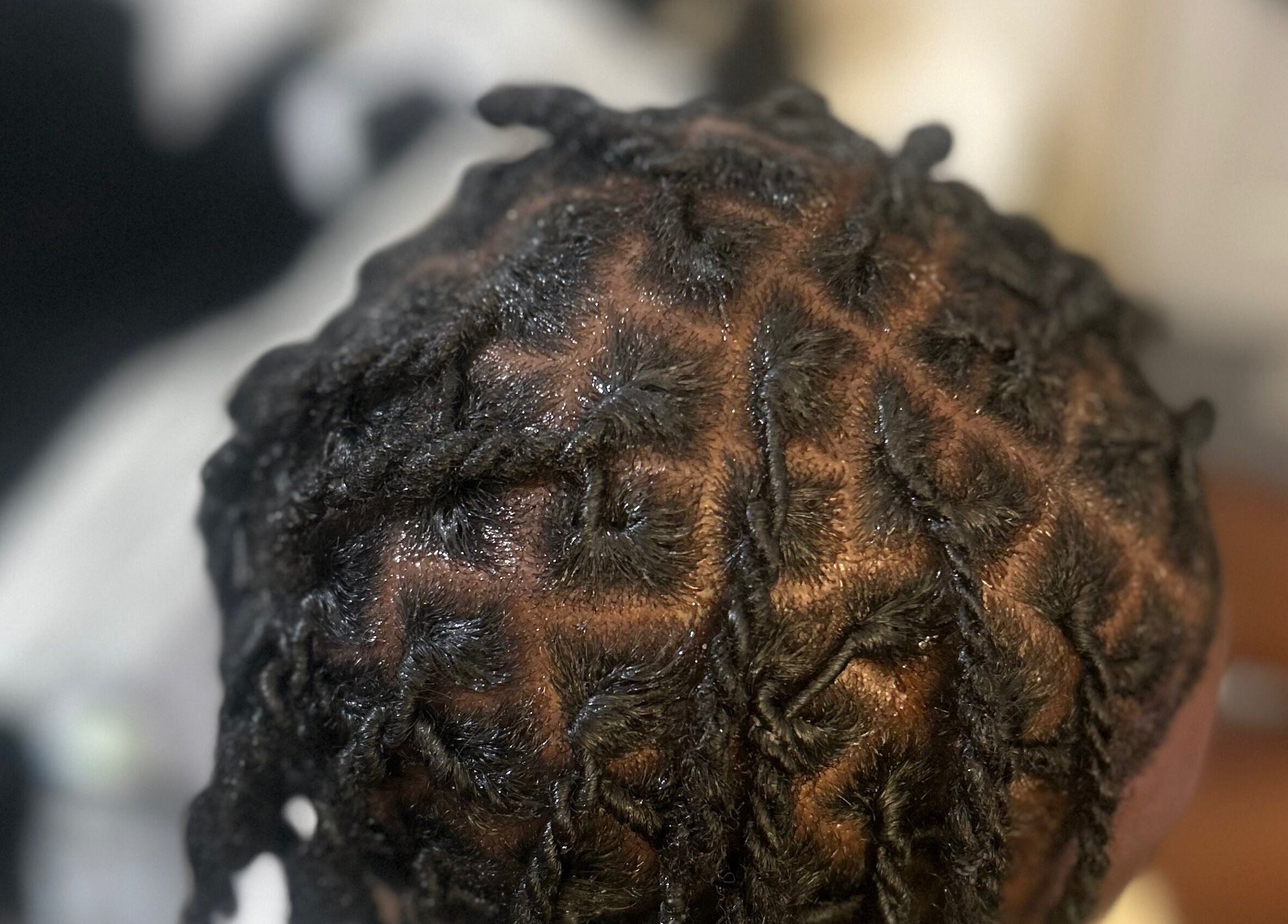 Intricate dreadlock styling at Styledbyshan in South Croydon, England, GB, showcasing expert hair craftsmanship.