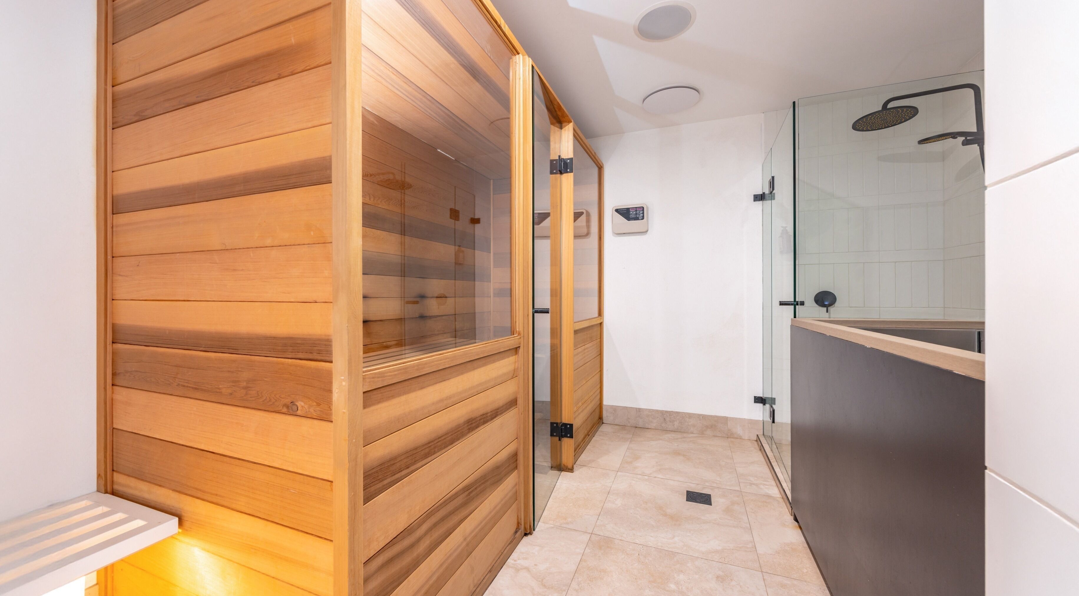 Luxurious wooden sauna at Sweat Chill Exhale, Caringbah, New South Wales, AU enhancing wellness experience.