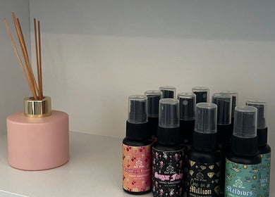 Aromatic diffuser and hand sanitizers at Nails By Jess in St Austell, England, GB.