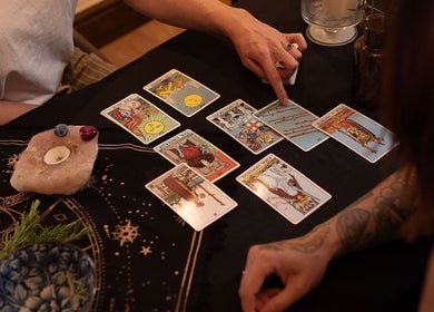 Tarot reading session at Black Market - Leicester, Leicester, England, GB, enhancing wellness and introspection.